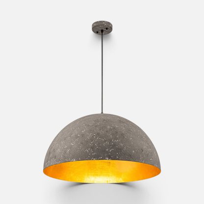Elvora Pendant Light | Metal Dome Gold Interior Design