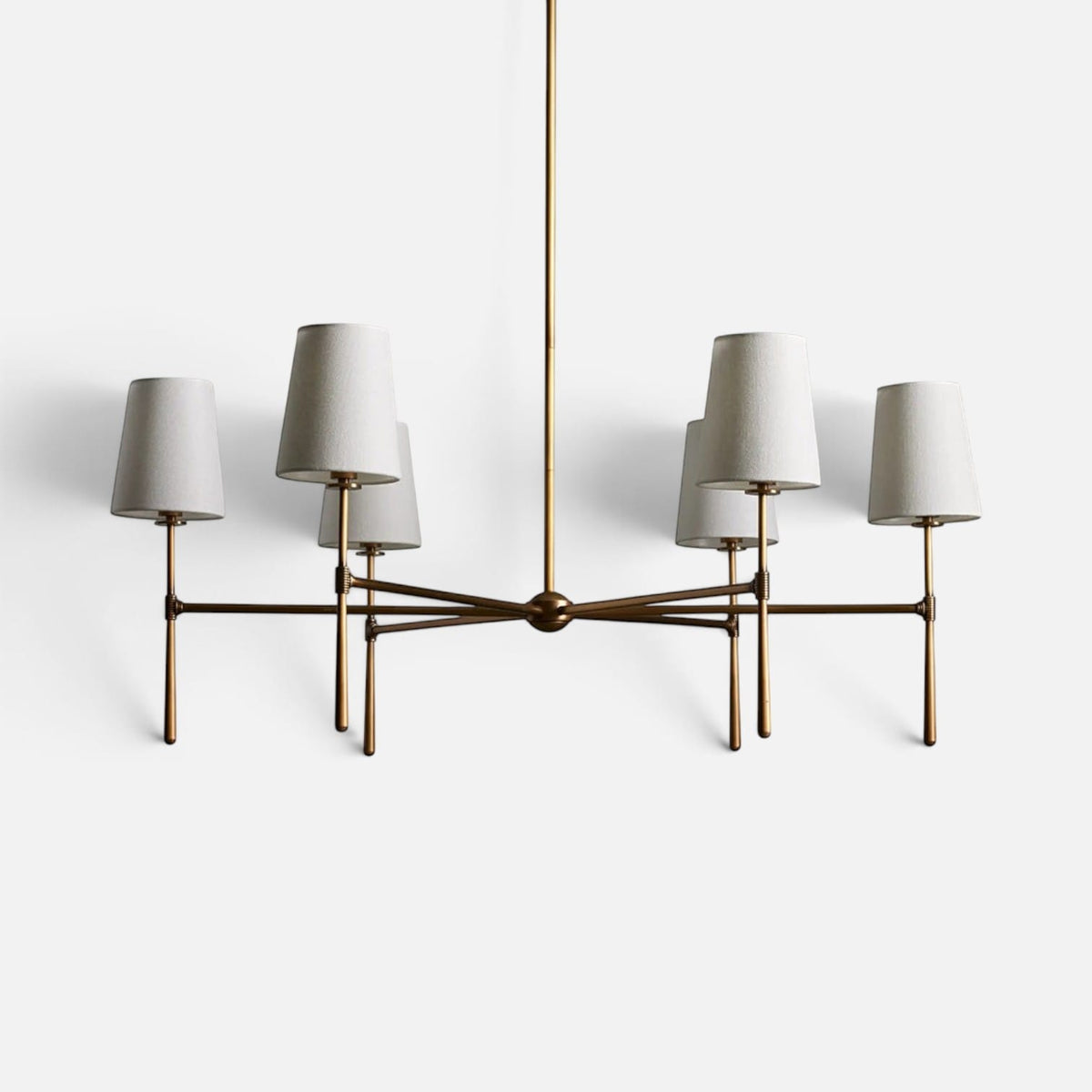 Elvora Pendant Light | Mid-Century Fabric Shade Chandelier