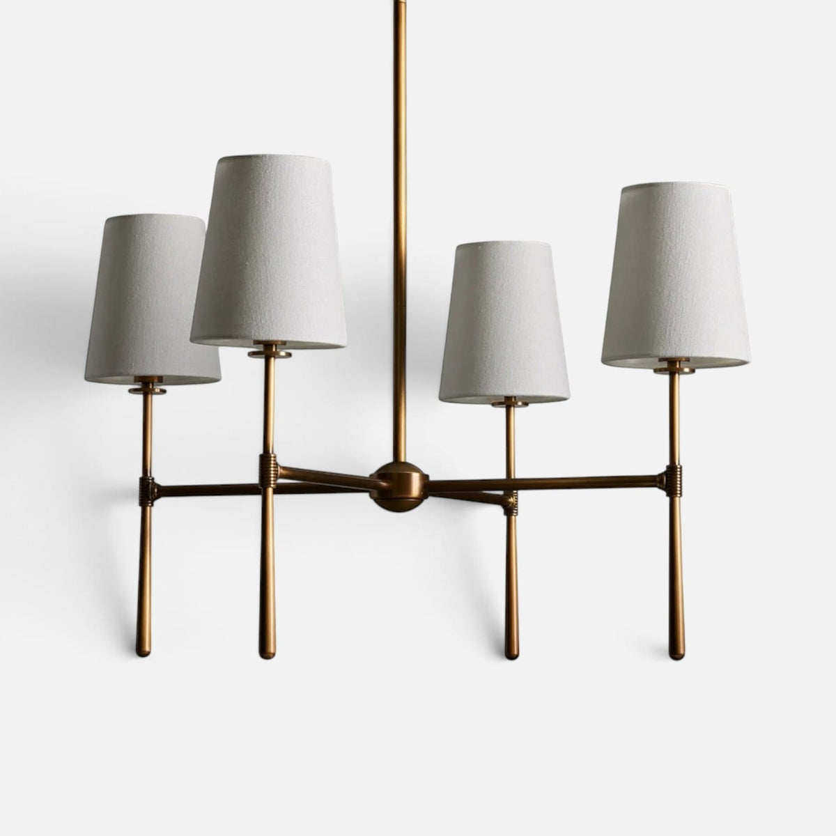 Elvora Pendant Light | Mid-Century Fabric Shade Chandelier