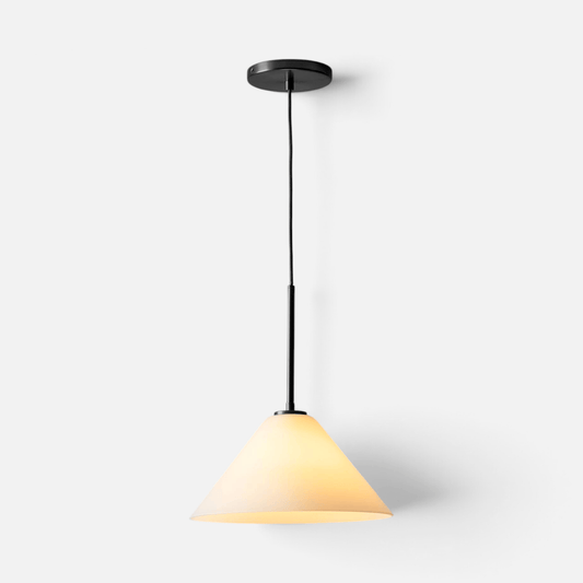 Elvora Pendant Light | Milk Glass Cone Design