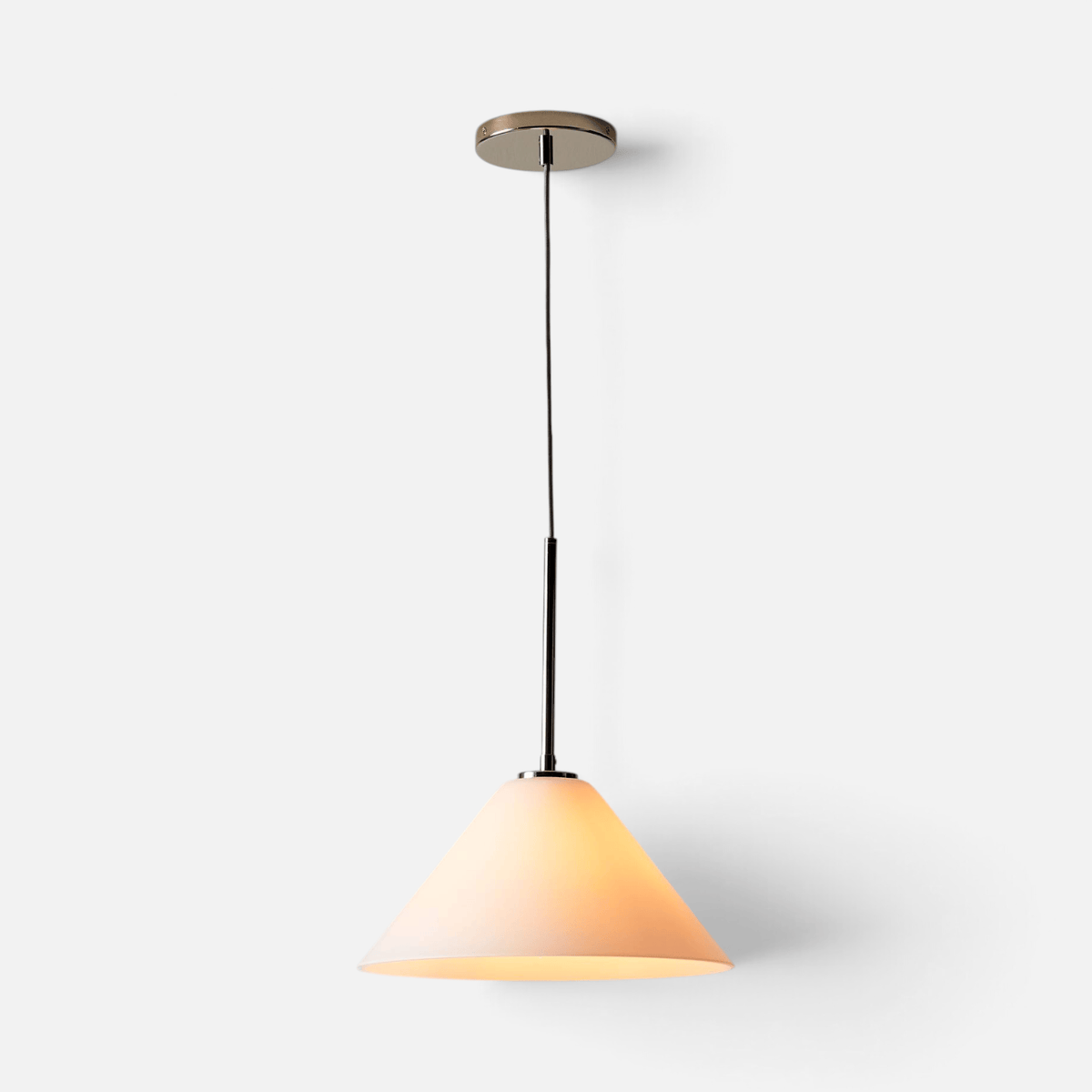 Elvora Pendant Light | Milk Glass Cone Design