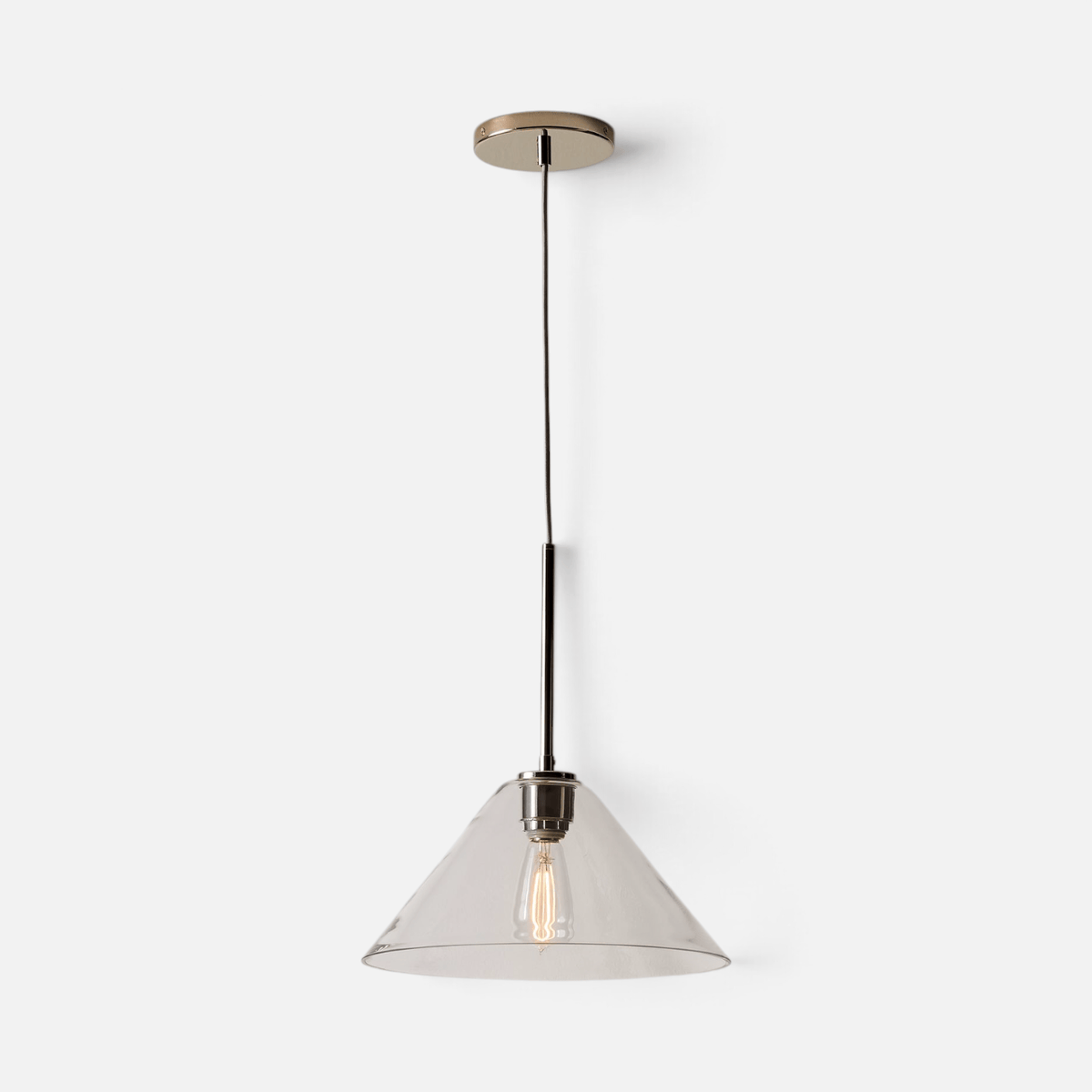 Elvora Pendant Light | Milk Glass Cone Design