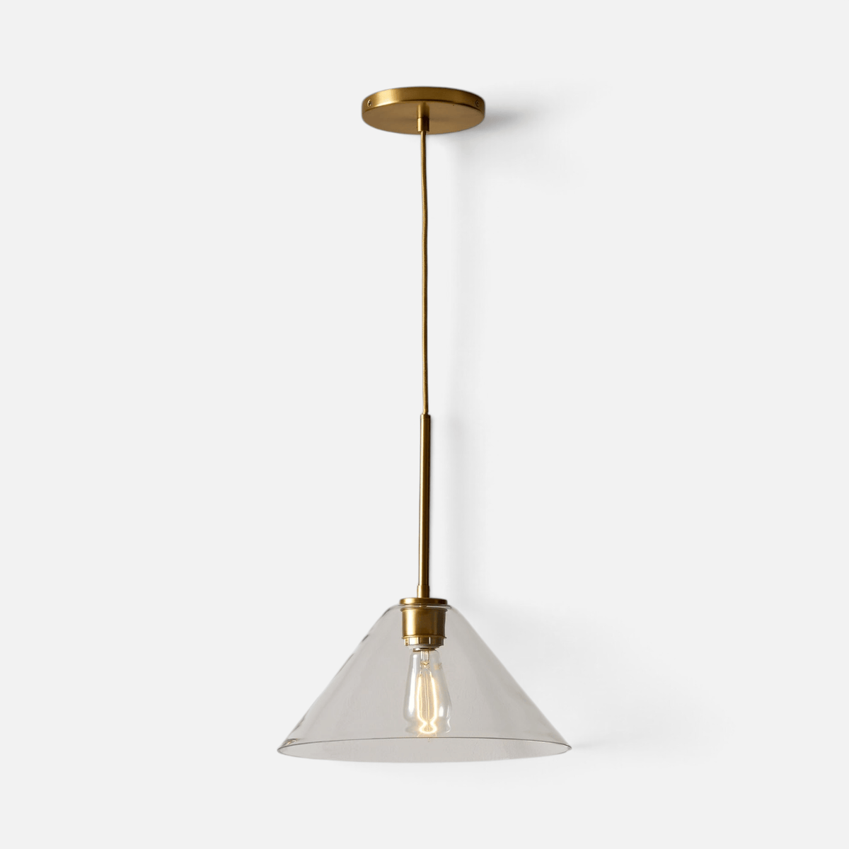 Elvora Pendant Light | Milk Glass Cone Design