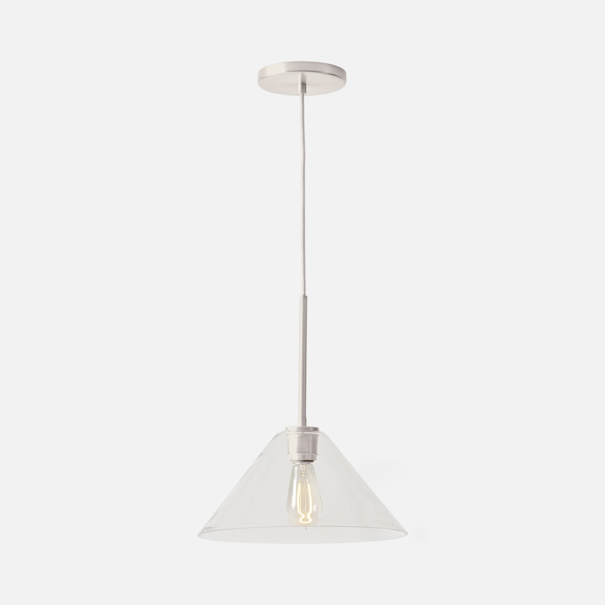 Elvora Pendant Light | Milk Glass Cone Design