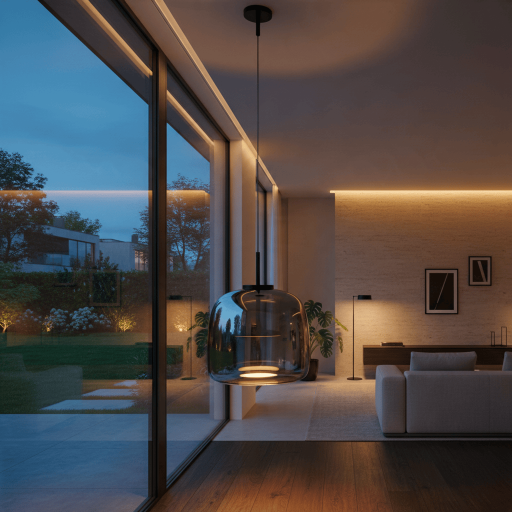 Elvora Pendant Light | Mirror Glass Capsule LED Design