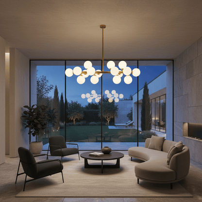 Elvora Pendant Light | Molecular Glass Globe Chandelier