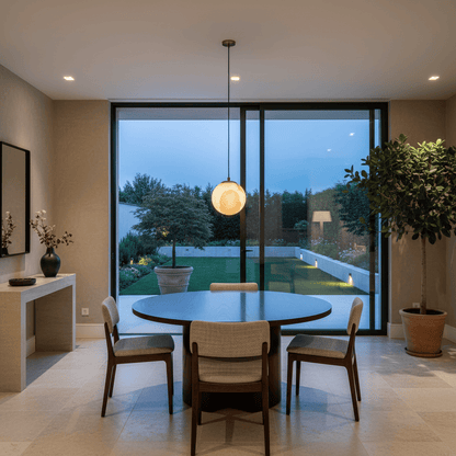 Elvora Pendant Light | Natural Stone Globe Design