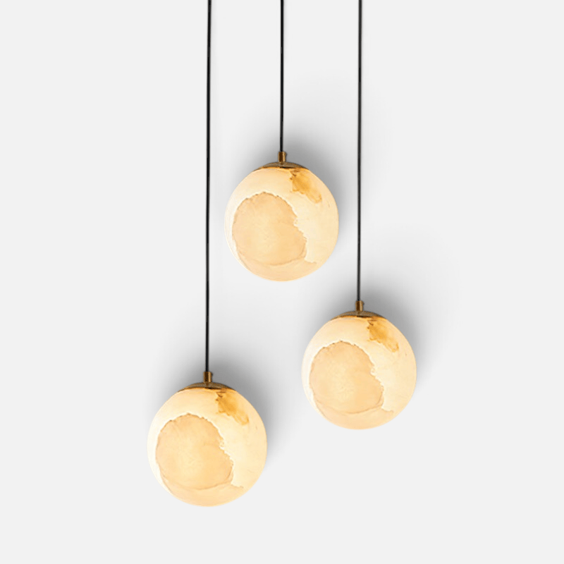 Elvora Pendant Light | Natural Stone Globe Design