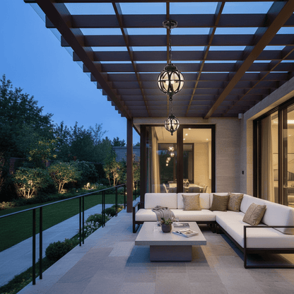 Elvora Pendant Light | Outdoor Globe Cage Design