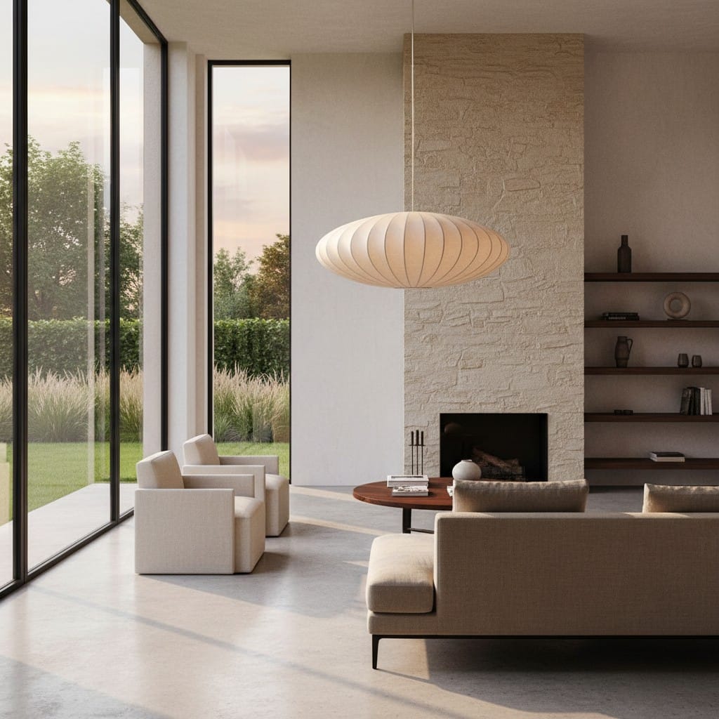 Elvora Pendant Light | Oval Cocoon Shade Design