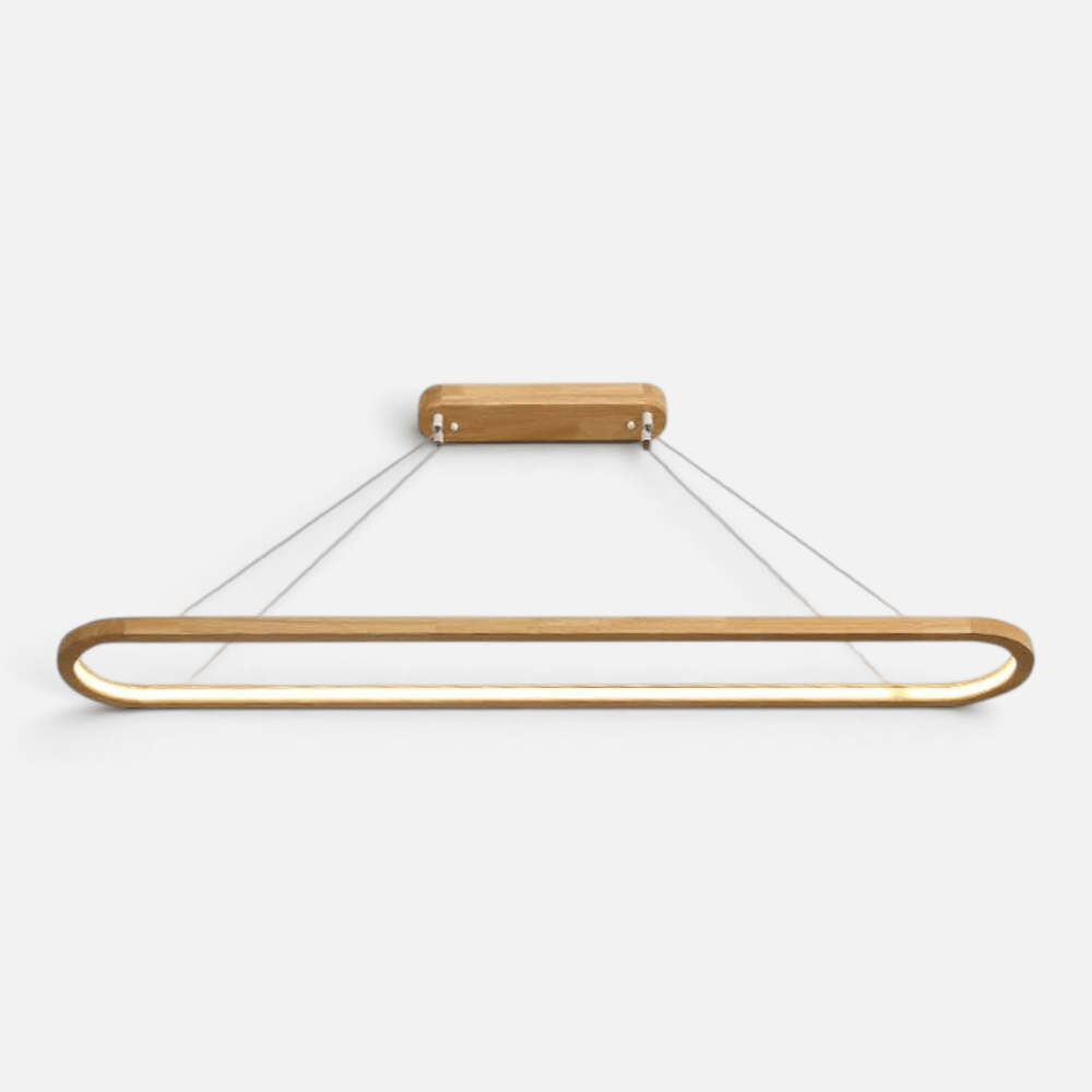 Elvora Pendant Light | Oval Wooden LED Bar Design