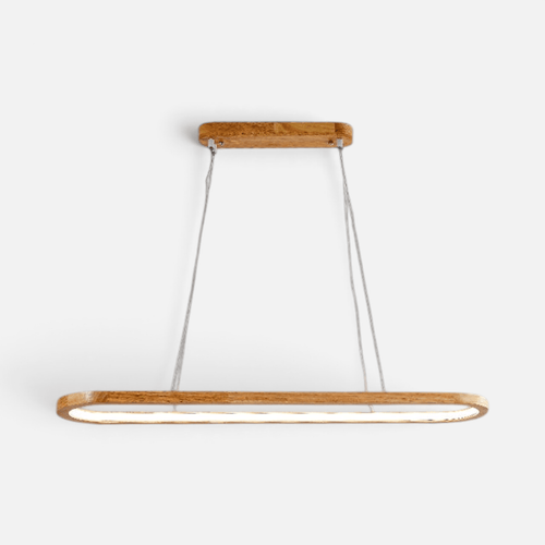 Elvora Pendant Light | Oval Wooden LED Bar Design