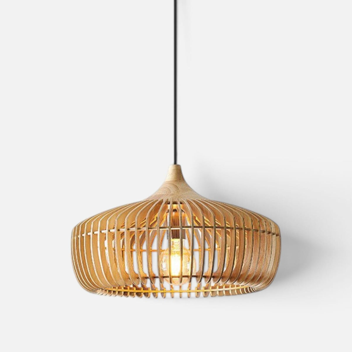 Elvora Pendant Light | Rattan Woven Dome Design