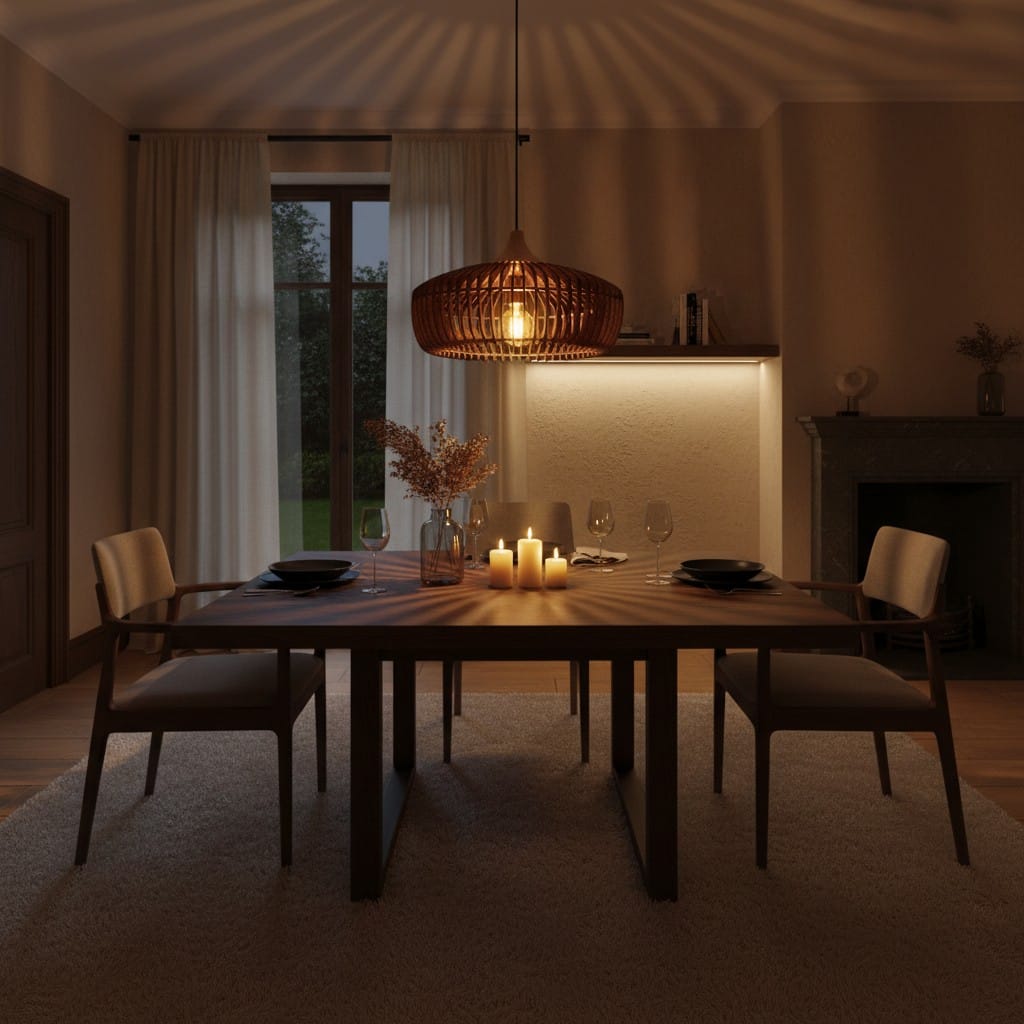 Elvora Pendant Light | Rattan Woven Dome Design