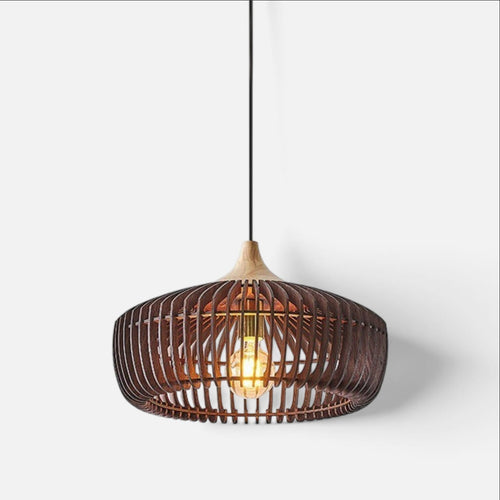 Elvora Pendant Light | Rattan Woven Dome Design