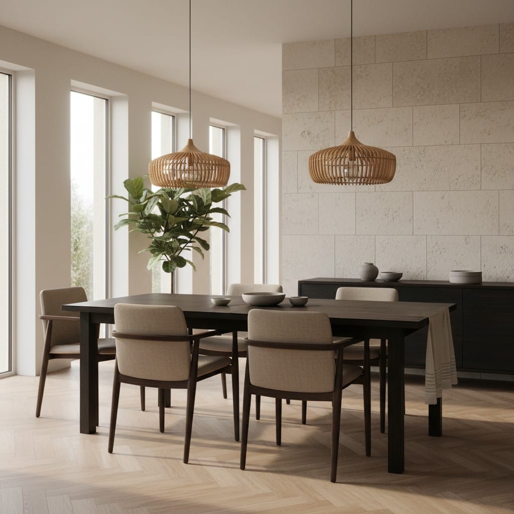 Elvora Pendant Light | Rattan Woven Dome Design