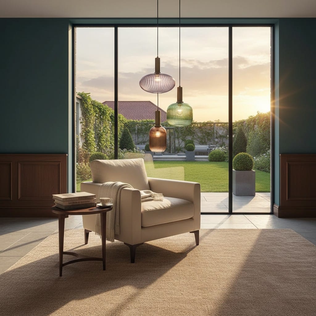 Elvora Pendant Light | Ribbed Glass Shade Design