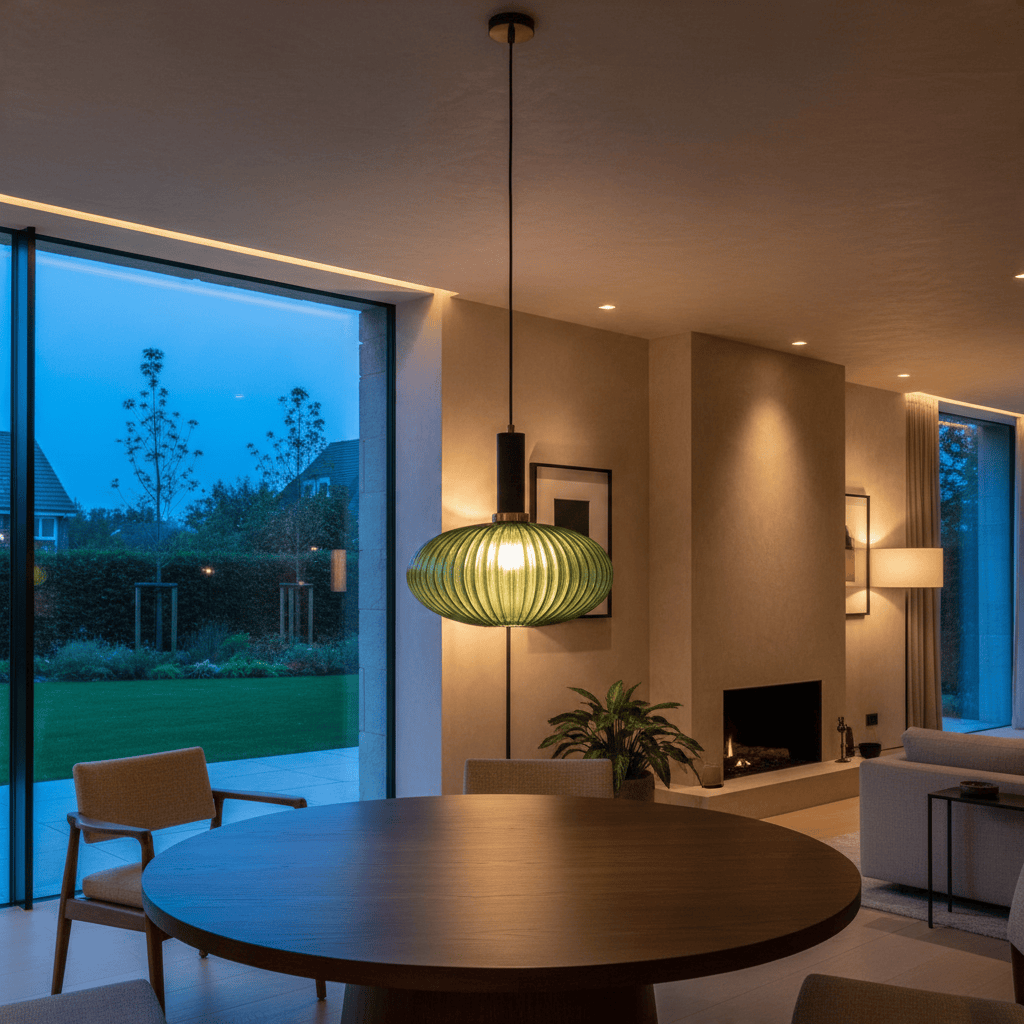 Elvora Pendant Light | Ribbed Glass Shade Design