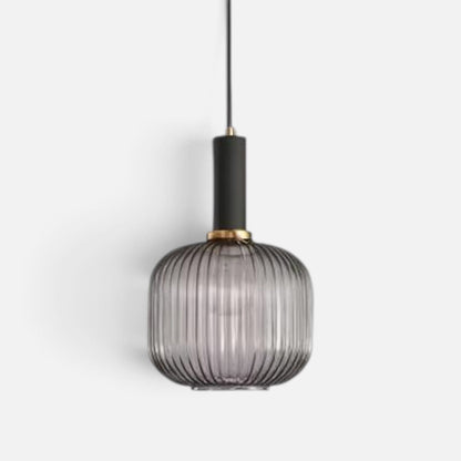 Elvora Pendant Light | Ribbed Glass Shade Design