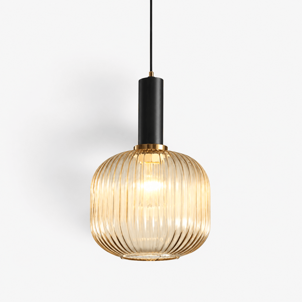 Elvora Pendant Light | Ribbed Glass Shade Design