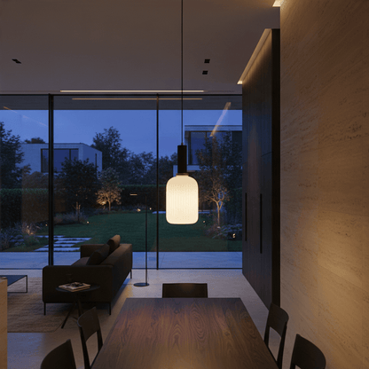 Elvora Pendant Light | Ribbed Glass Shade Design