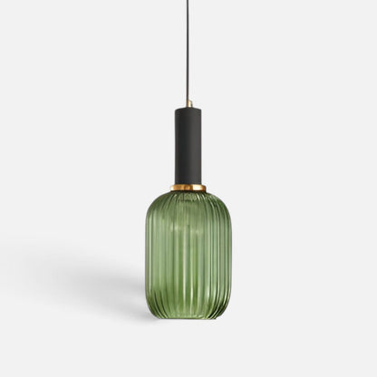 Elvora Pendant Light | Ribbed Glass Shade Design
