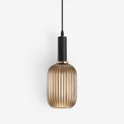 Elvora Pendant Light | Ribbed Glass Shade Design