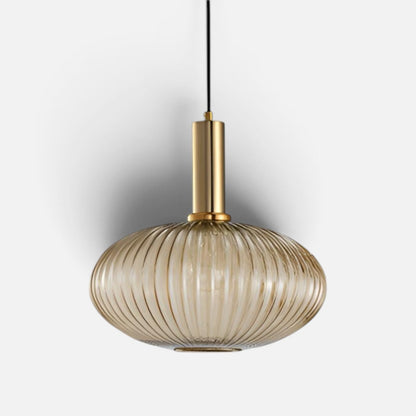 Elvora Pendant Light | Ribbed Glass Shade Design