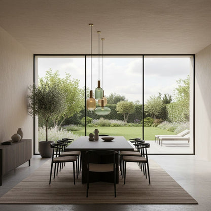 Elvora Pendant Light | Ribbed Glass Shade Design