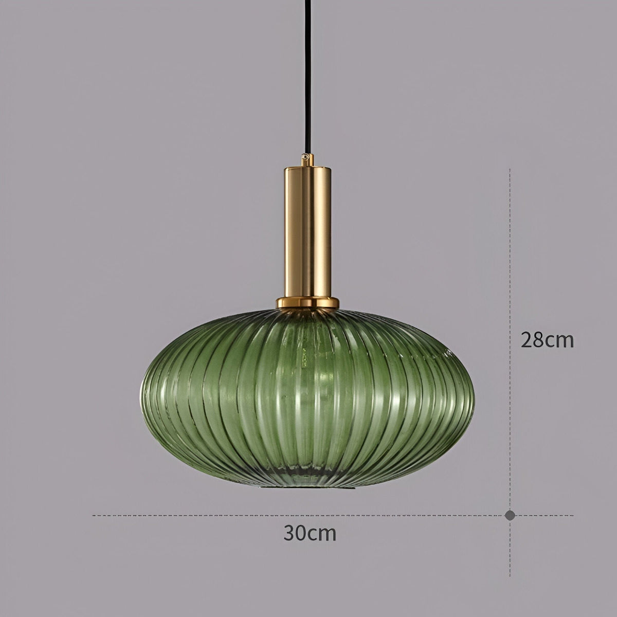 Elvora Pendant Light | Ribbed Glass Shade Design