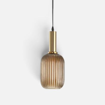 Elvora Pendant Light | Ribbed Glass Shade Design