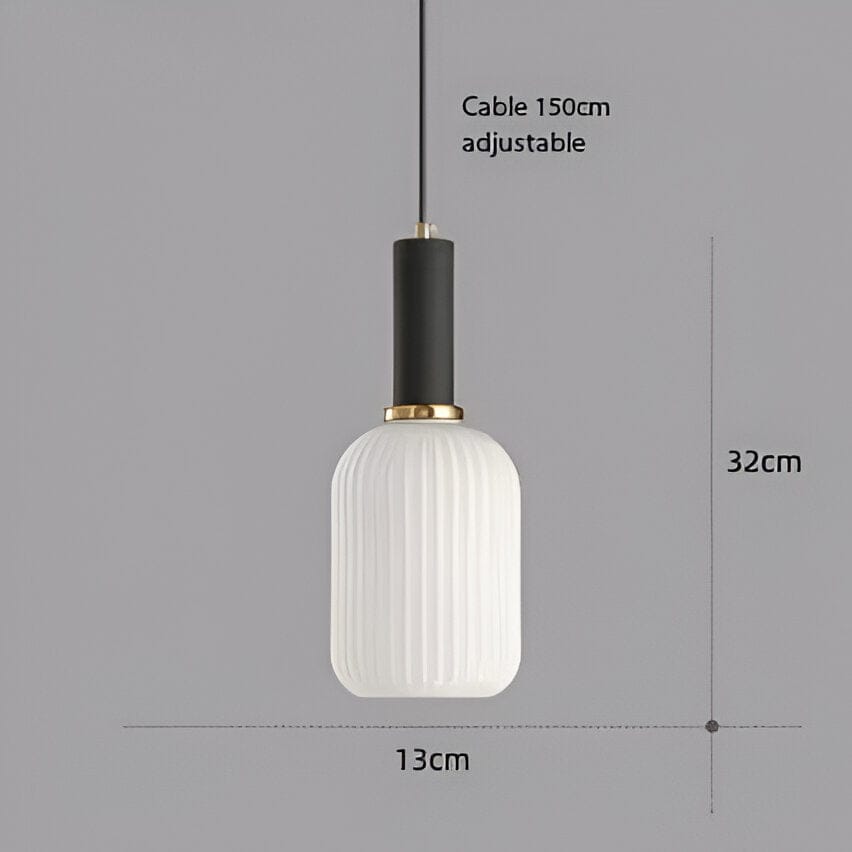 Elvora Pendant Light | Ribbed Glass Shade Design
