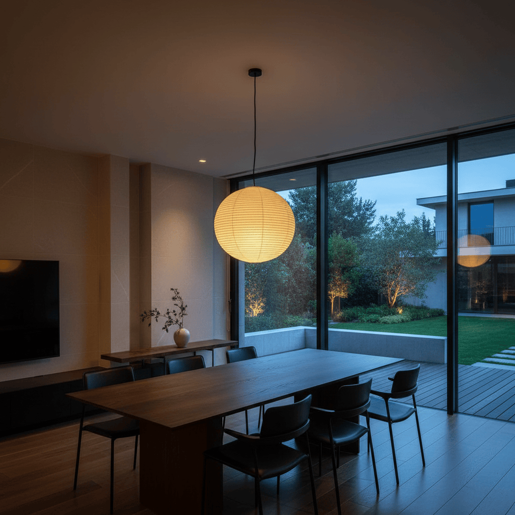 Elvora Pendant Light | Rice Paper Globe Design