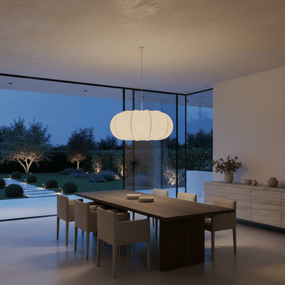 Elvora Pendant Light | Silk Wabi-Sabi Lantern Design
