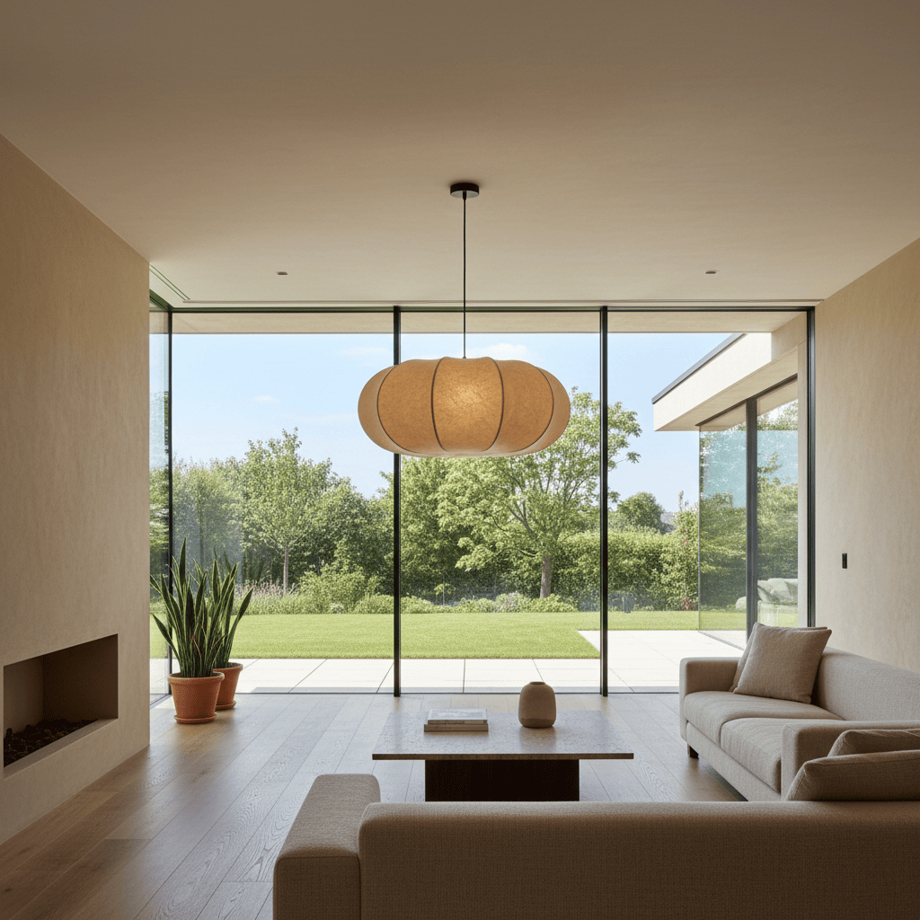 Elvora Pendant Light | Silk Wabi-Sabi Lantern Design