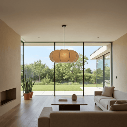 Elvora Pendant Light | Silk Wabi-Sabi Lantern Design