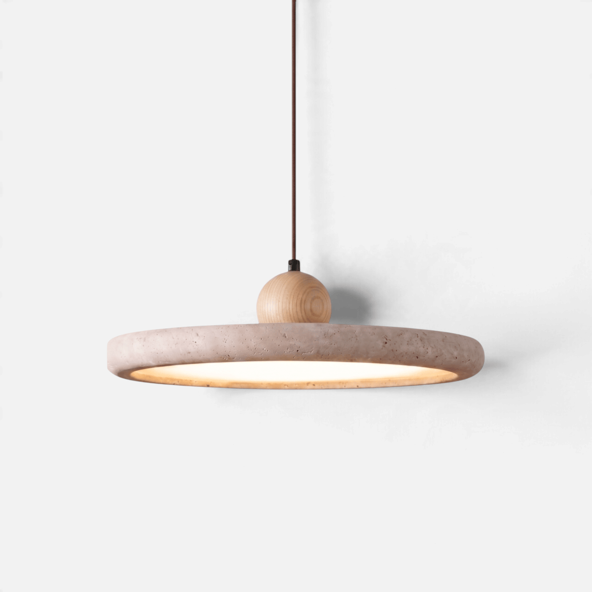 Elvora Pendant Light | Travertine Ring Wabi-Sabi Design