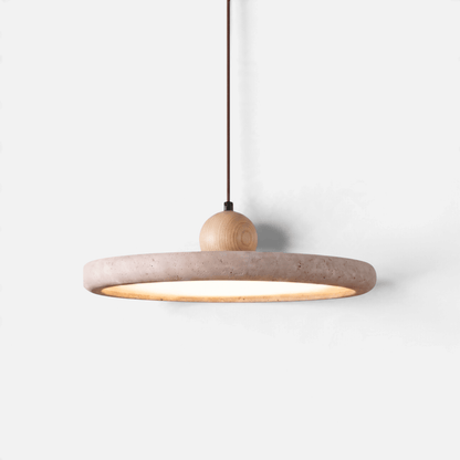 Elvora Pendant Light | Travertine Ring Wabi-Sabi Design