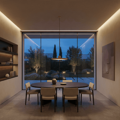 Elvora Pendant Light | Travertine Ring Wabi-Sabi Design