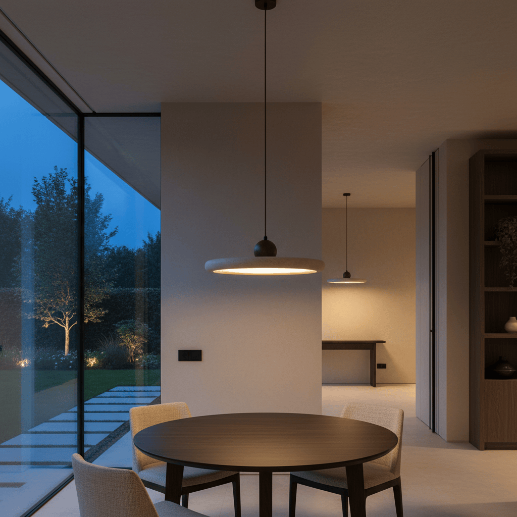 Elvora Pendant Light | Travertine Ring Wabi-Sabi Design