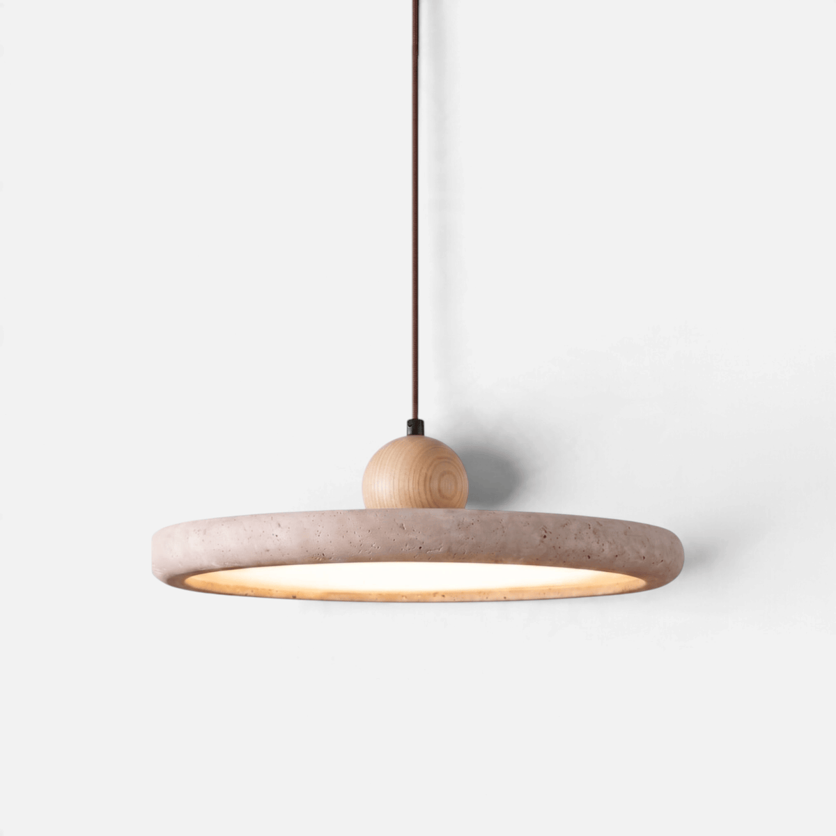 Elvora Pendant Light | Travertine Ring Wabi-Sabi Design