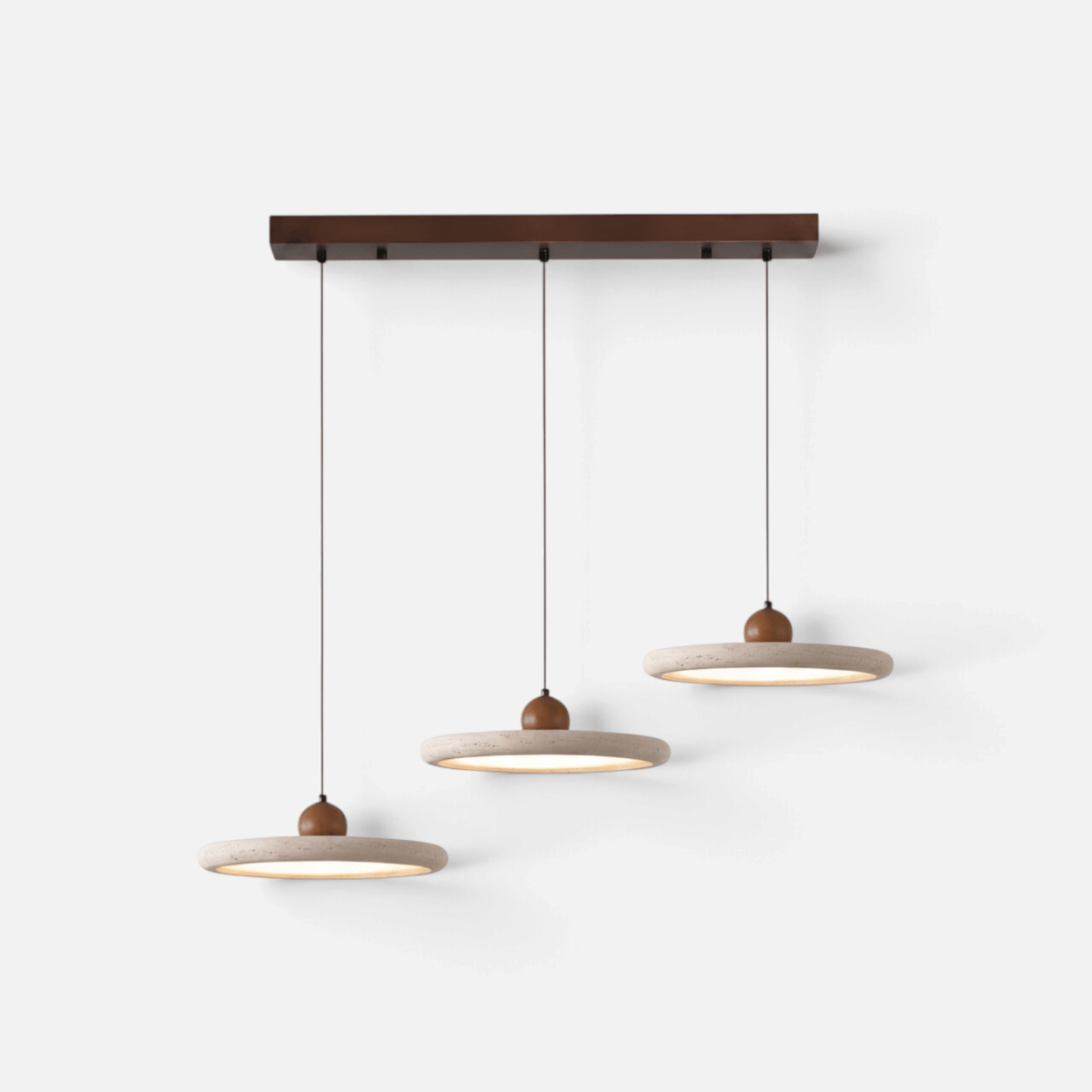 Elvora Pendant Light | Travertine Ring Wabi-Sabi Design