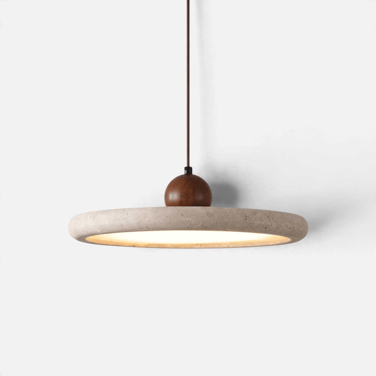 Elvora Pendant Light | Travertine Ring Wabi-Sabi Design