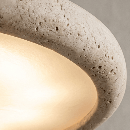 Elvora Pendant Light | Travertine Ring Wabi-Sabi Design