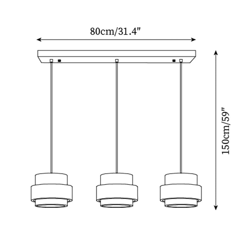 Elvora Pendant Light | Travertine Wood Cylinder Design