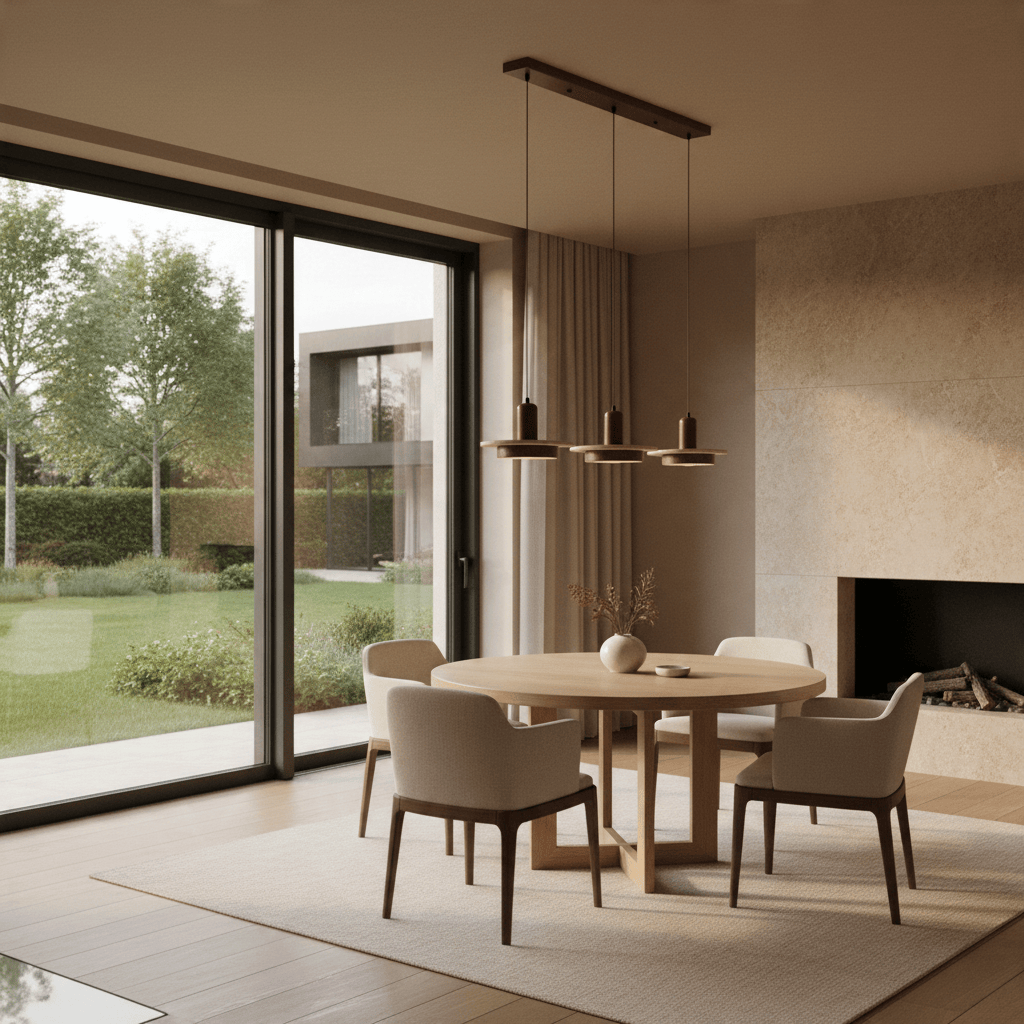 Elvora Pendant Light | Travertine Wood Organic Design