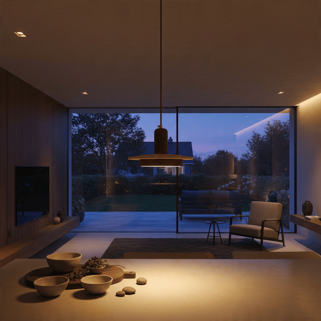 Elvora Pendant Light | Travertine Wood Organic Design