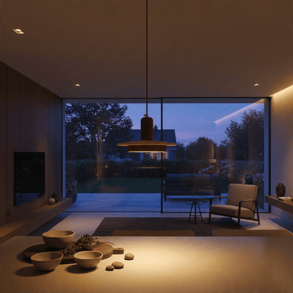 Elvora Pendant Light | Travertine Wood Organic Design