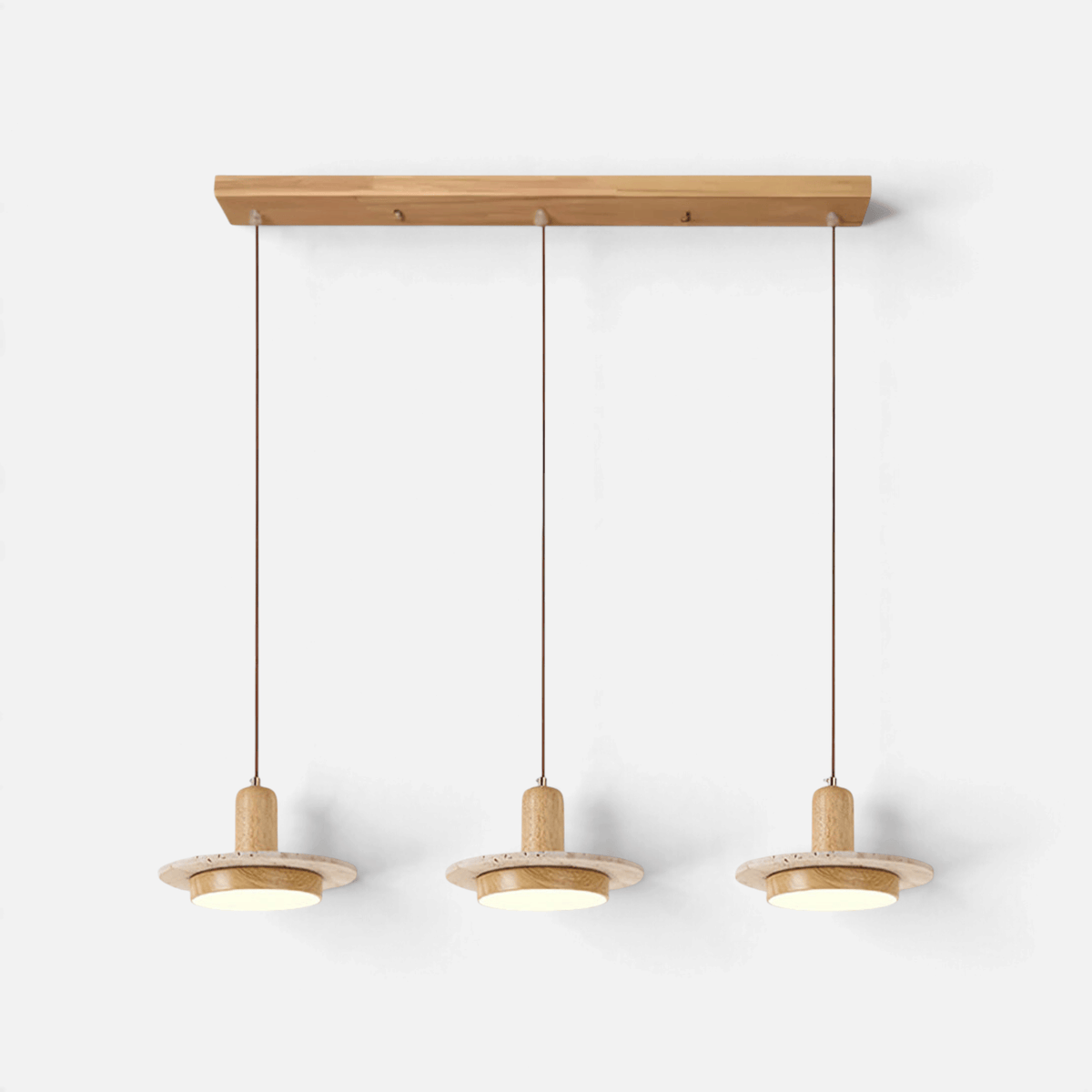 Elvora Pendant Light | Travertine Wood Organic Design