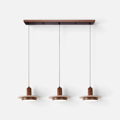 Elvora Pendant Light | Travertine Wood Organic Design